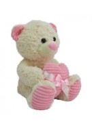 kalpli kahverengi pembe peluş ayı