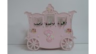 Ahşap Arabalı Gondol Pembe - Mavi - Beyaz 