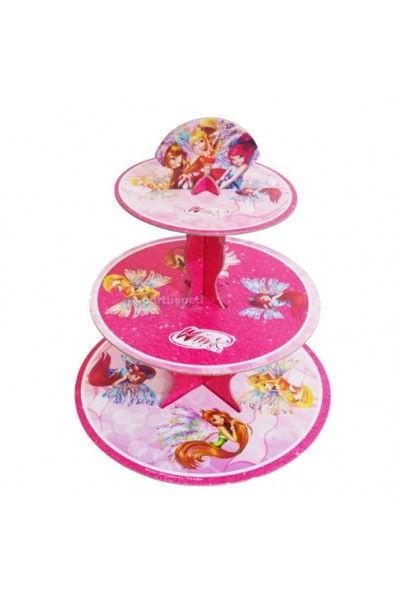 3 Katlı Winx Cupcake