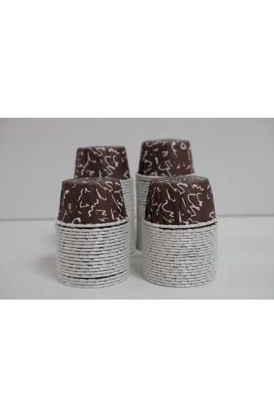 Cupcake Kalıbı 6 cm Kahverengi Çizgili Desenli