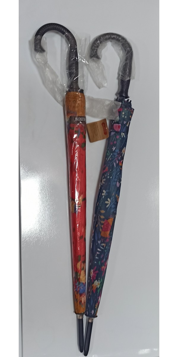 şemsiye bastonlu renkli bayan  16 tel