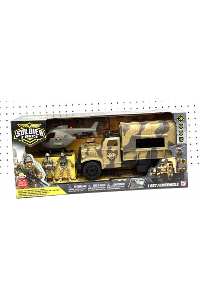 uçaklı sesli askeri kamyon set