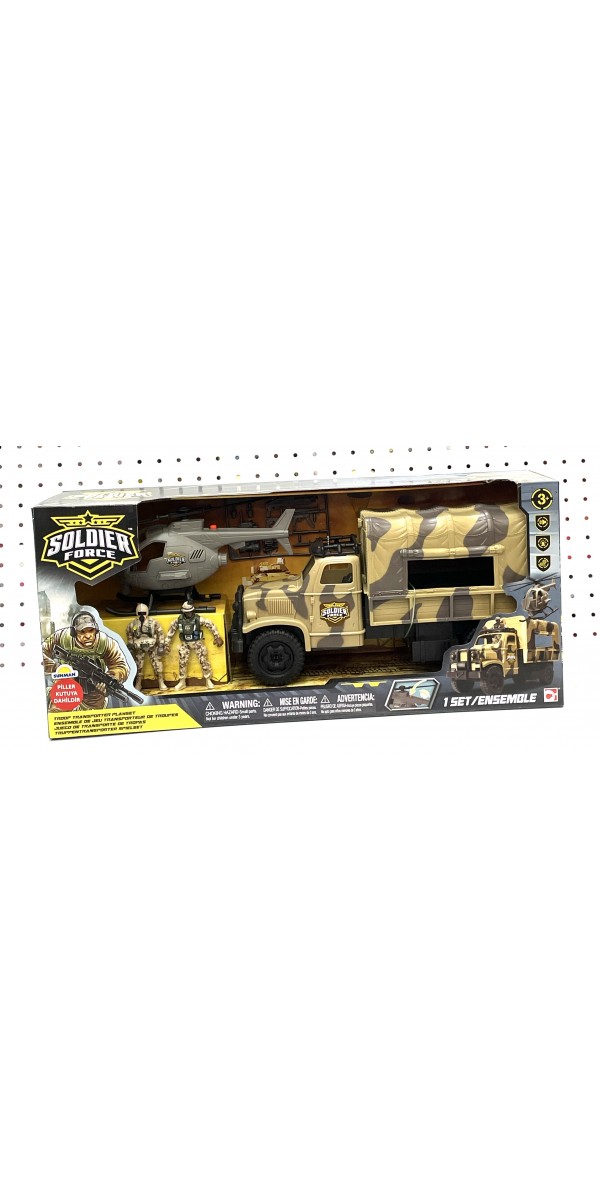 uçaklı sesli askeri kamyon set