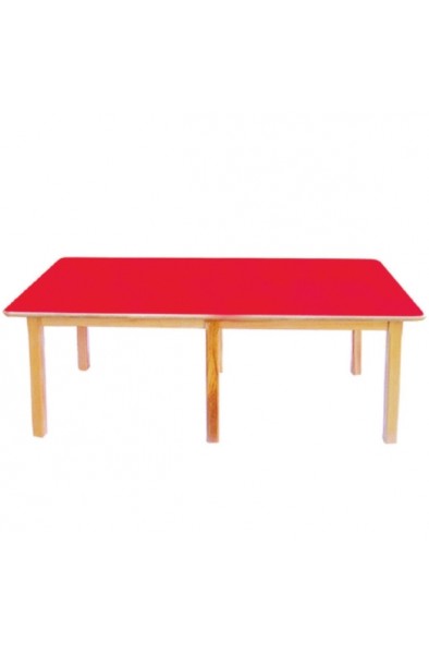 masa tekli 70*140 cm ahşap ayaklı(kırmızı-yeşil- sarı-turuncu)