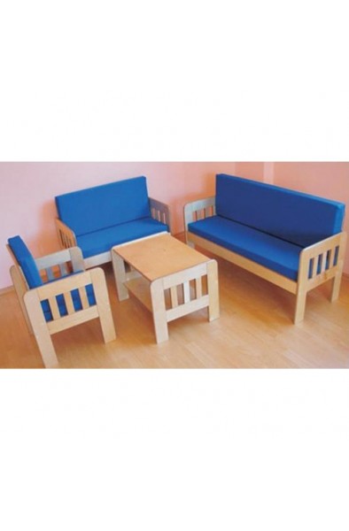 ahşap oturma grubu 4 lü set