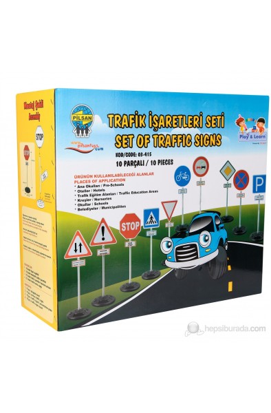 trafik işaretleri 10 parça büyük