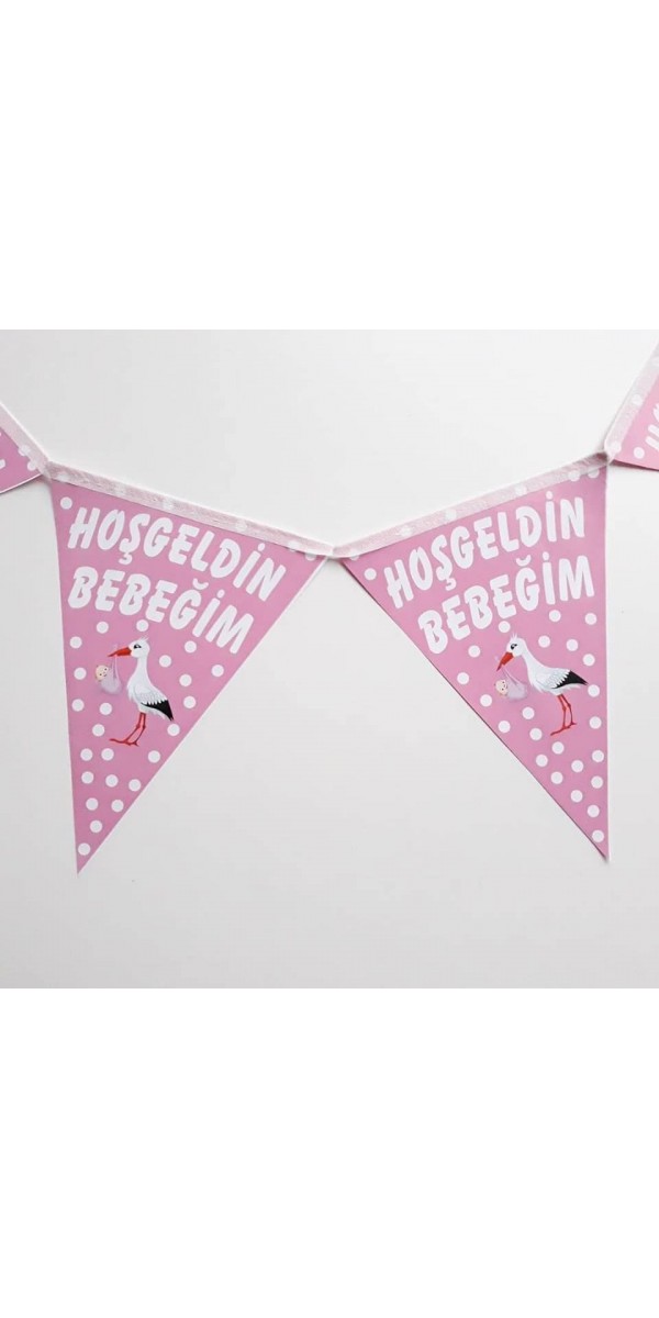 Hoşgeldin Bebeğim Pembe Flama