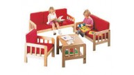 ahşap oturma grubu 4 lü set