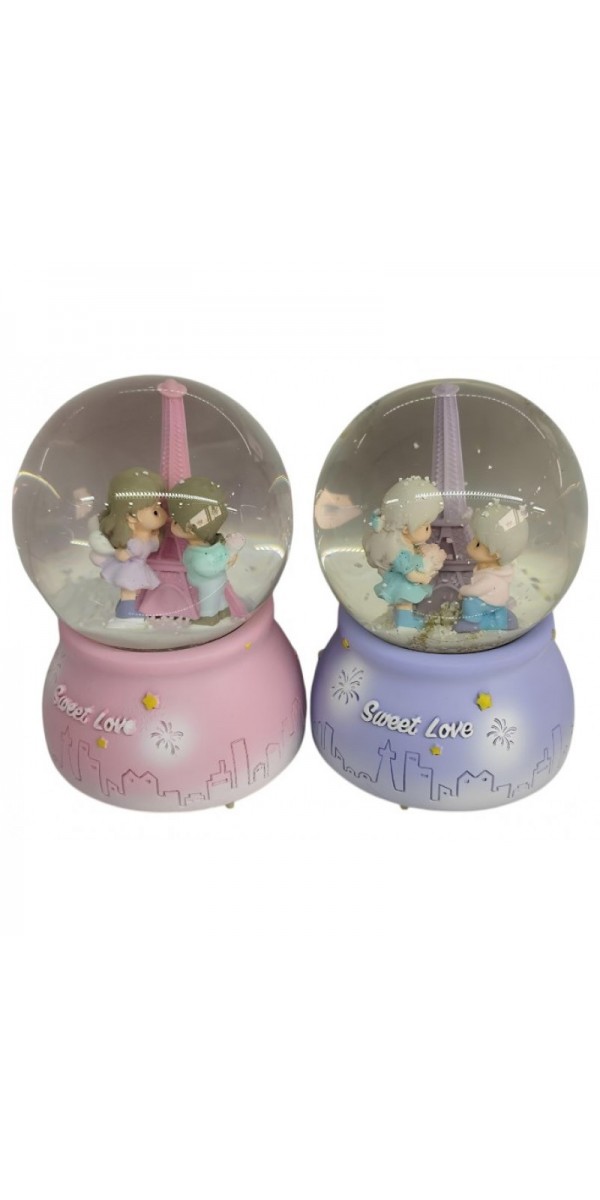 orta boy kar küresi ışıklı