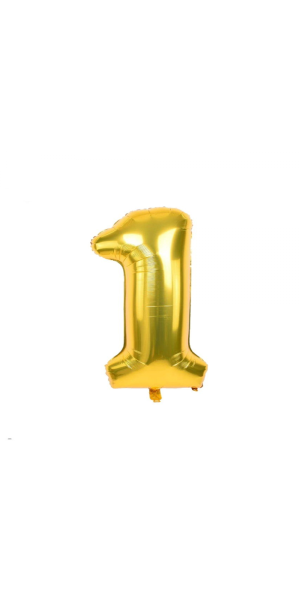 Folyo Balon Rakam Gold 1 40İNç/102CM Folyo Balon Rakam Gold 1 40İNç/102CM