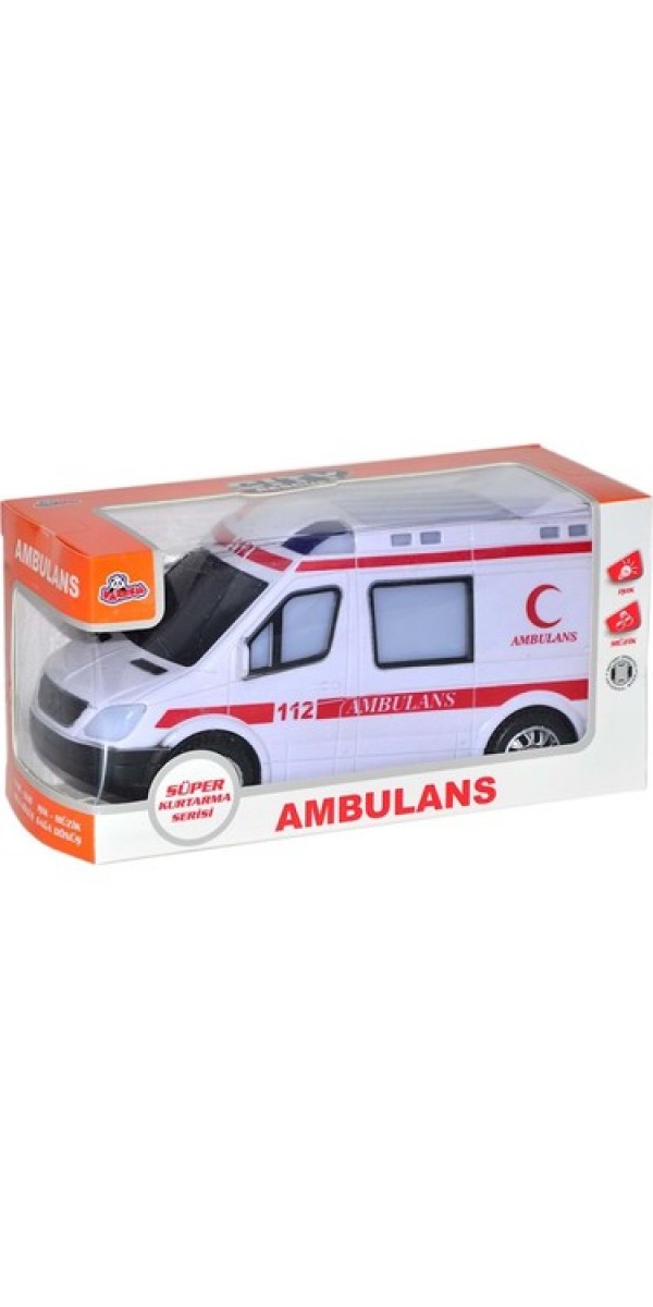 ambulans pilli ışıklı hareketli
