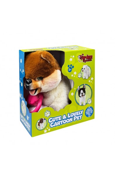 cute tasmalı  yürüyen havlayan köpek