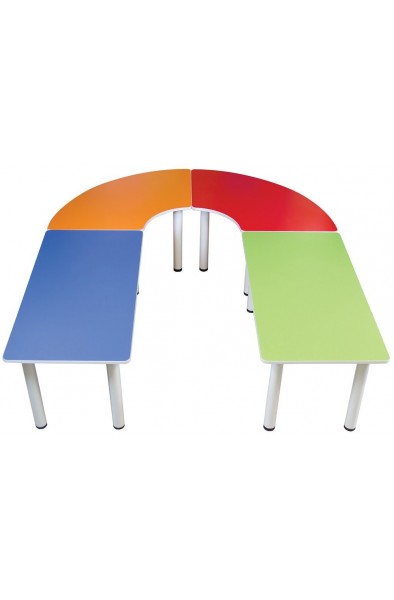 U masa metal ayaklı